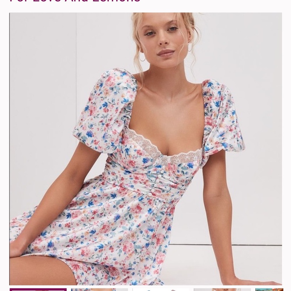 For Love And Lemons Juliet Floral Dress Size xs